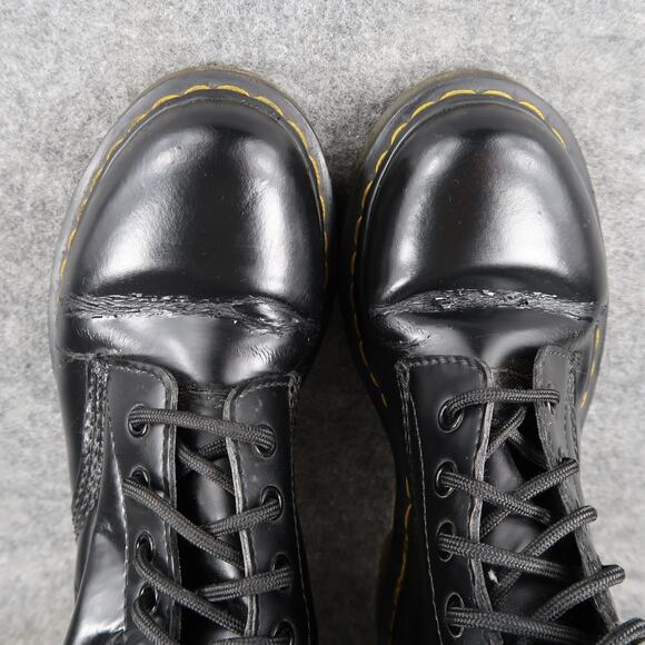 Dr Martens Shoes Womens 7 Boots Combat Classic Black 1460W 8 Eye Lace Up Chunky - Picture 7 of 16